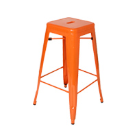 orange tolix stool