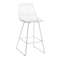 white wire stool wire arrow stool