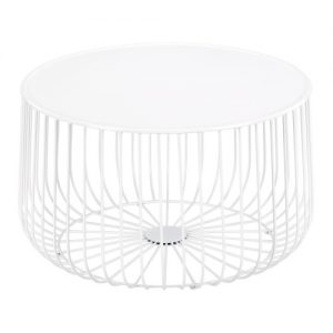 white wire coffee table