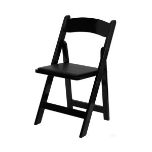 Black Padded folding chairs