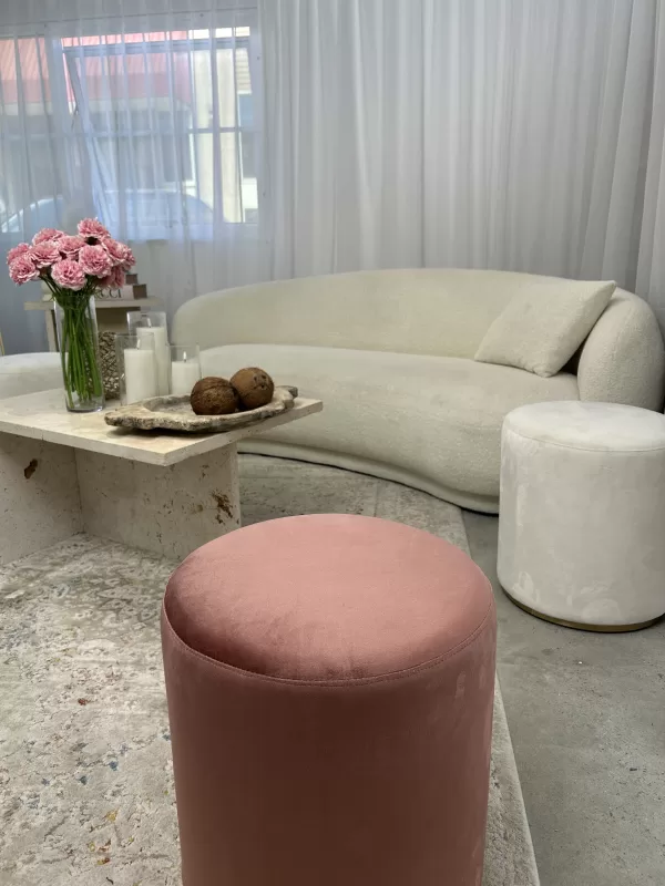 Pink Ottoman Stool