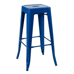 Blue tolix stool